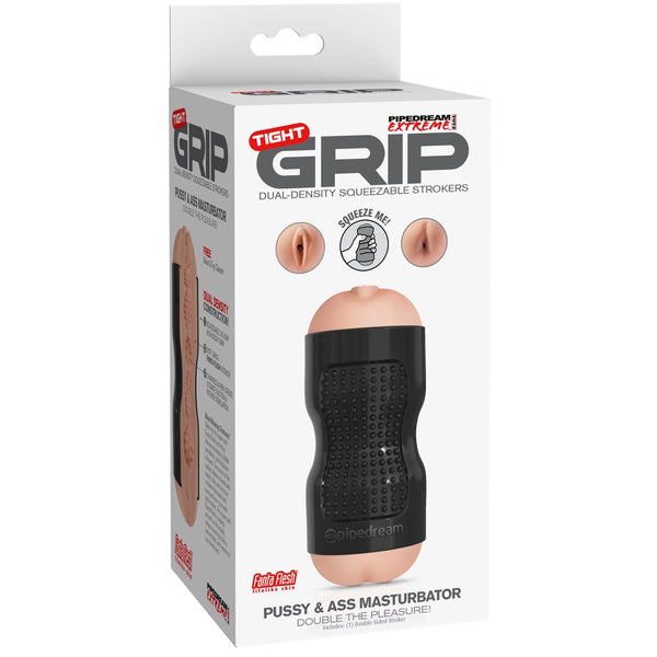 PDX Extreme Tight Grip Dual-Density Squeezeable Pussy & Ass Masturbator