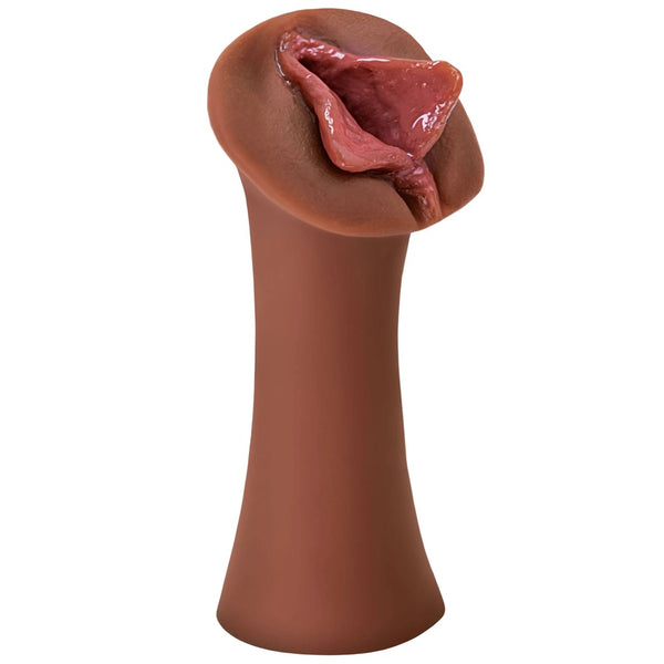 PDX Extreme Wet Pussies Luscious Lips Self Lubricating Stroker - Brown