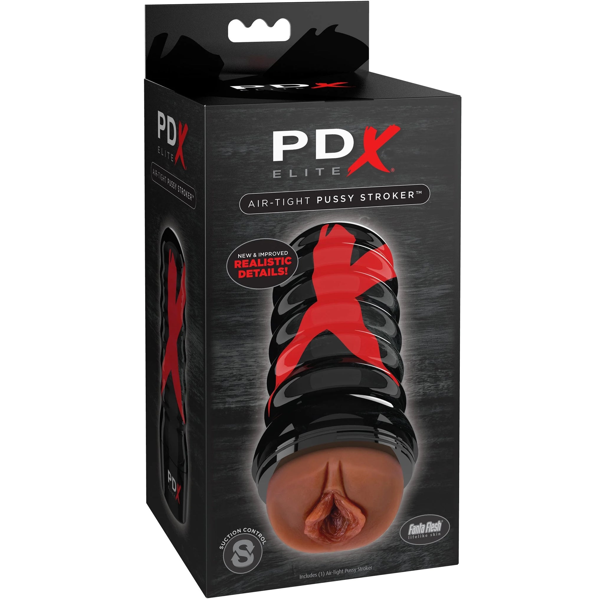 PDX Elite Air Tight Pussy Stroker - Brown