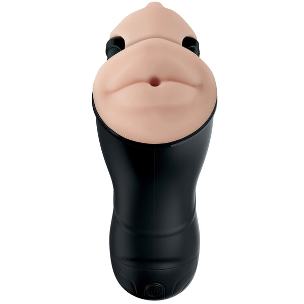 PDX Elite Double Penetration Vibrating Stroker with Ultra Suction