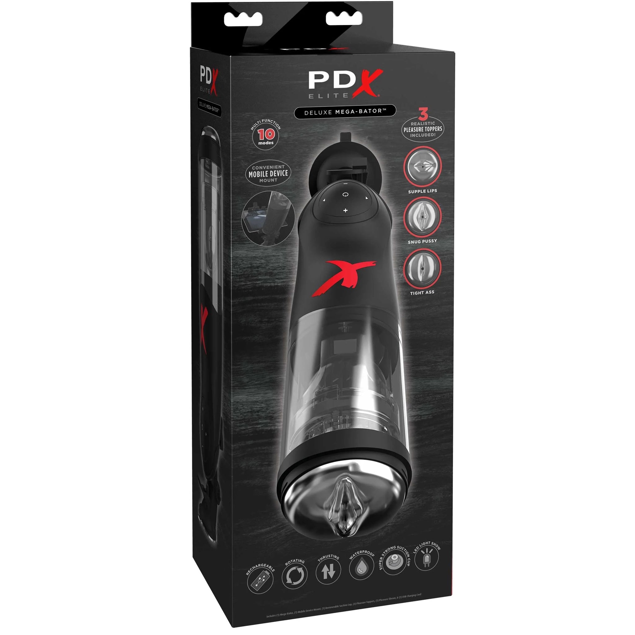 PDX Elite Deluxe Mega-Bator Spinning & Thrusting with Mobile Device Mount