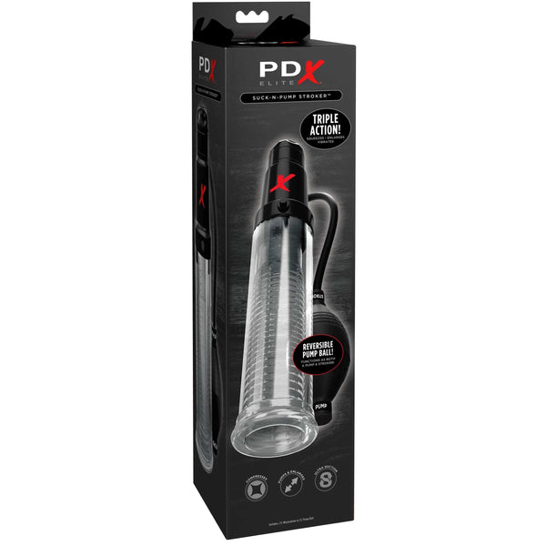 PDX Elite Suck-N-Pump Triple Action Stroker & Penis Pump
