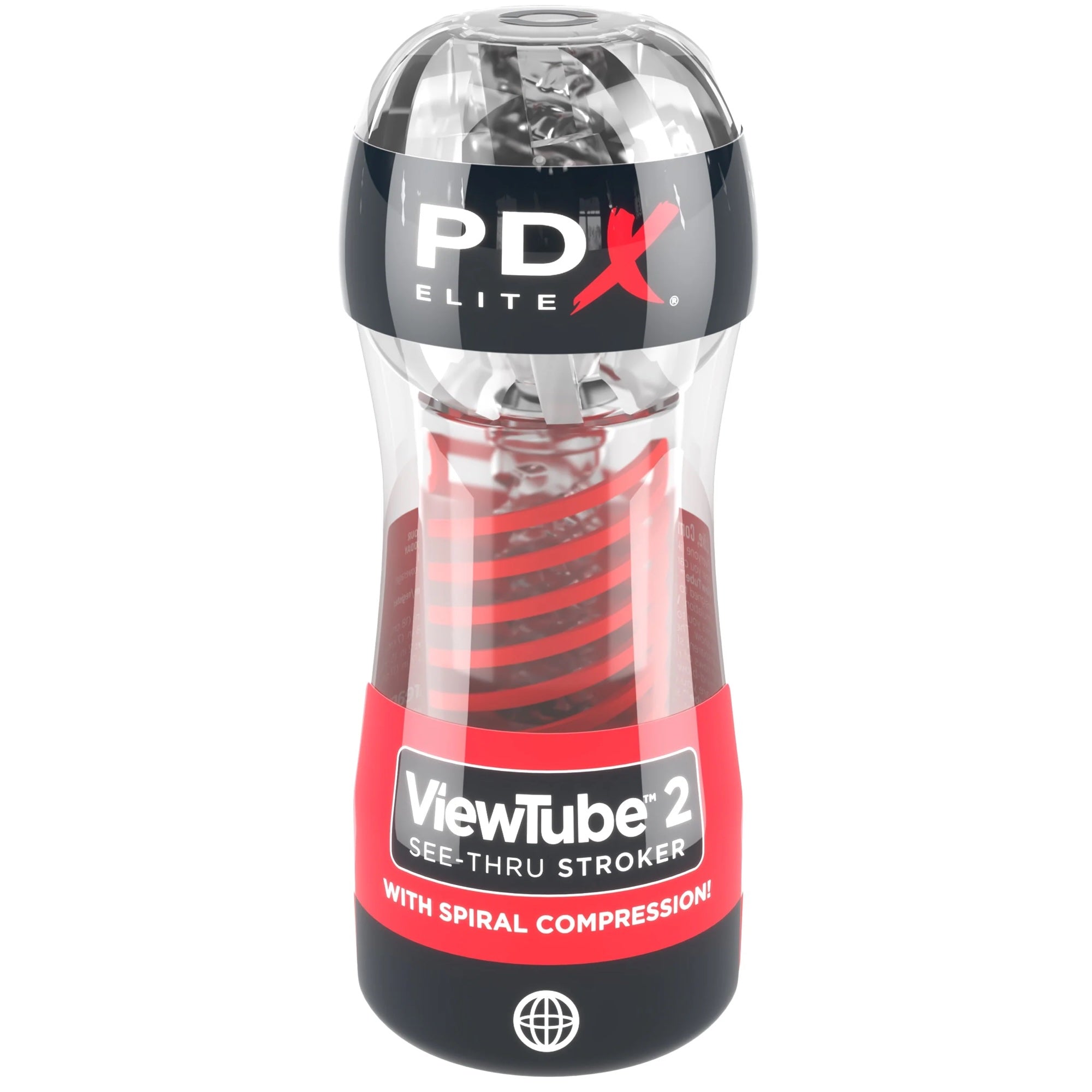 PDX Elite Viewtube 2 See-Thru Stroker with Spiral Compression