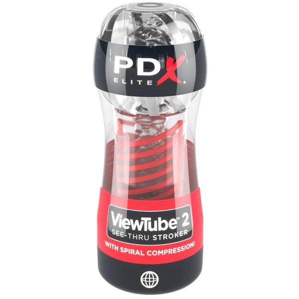 PDX Elite Viewtube 2 See-Thru Stroker with Spiral Compression
