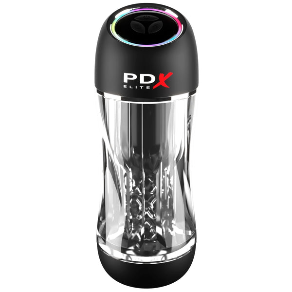 PDX Elite ViewTube Pro See-Thru Vibrating Stroker with Intermittent Suction