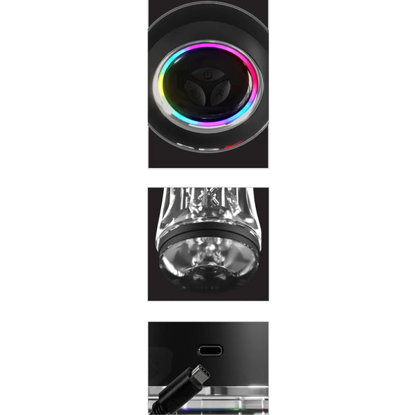 PDX Elite ViewTube Pro See-Thru Vibrating Stroker with Intermittent Suction