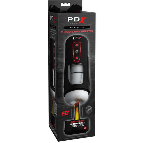 PDX Elite Milk Me Hotter Thrusts & Vibrates with Body Heat Technology