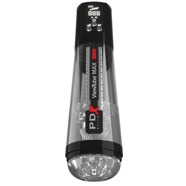 PDX Elite ViewTube Max View See-Thru Stroker with Intermittent Suction