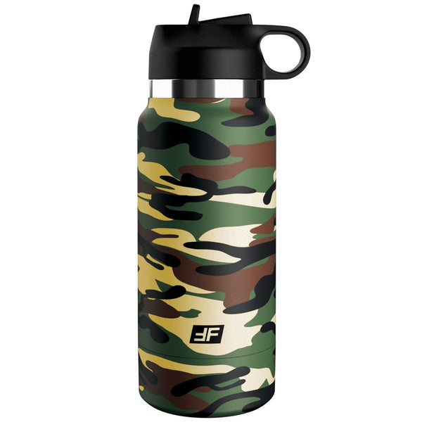 PDX Plus Fap Flask Happy Camper Discreet Water Bottle Stroker - Frosted