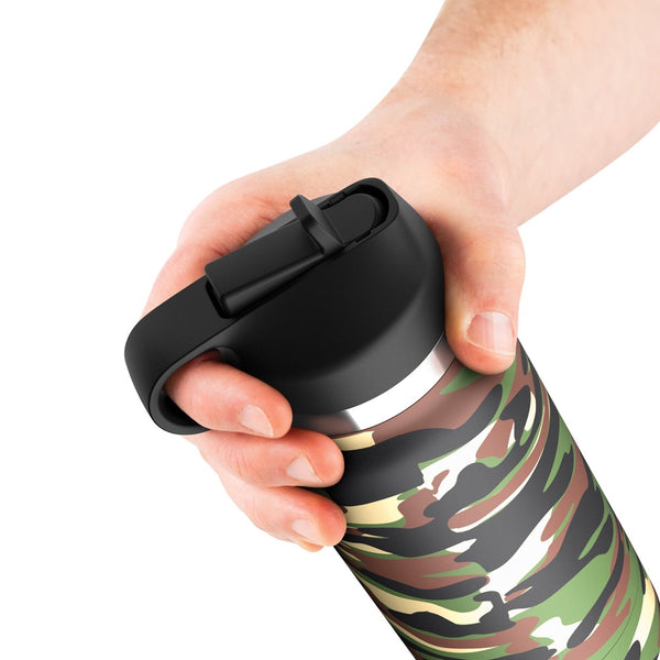 PDX Plus Fap Flask Happy Camper Discreet Water Bottle Stroker - Frosted