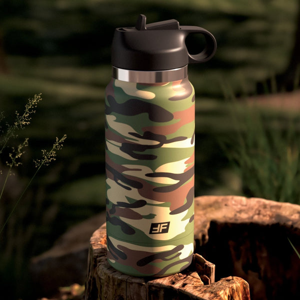 PDX Plus Fap Flask Happy Camper Discreet Water Bottle Stroker - Frosted