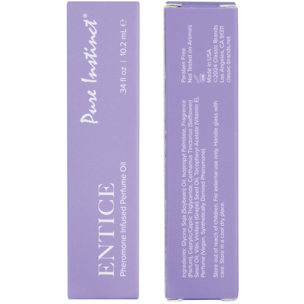 PURE INSTINCT Signature Collection Entice Pheromone Infused Perfume Oil Roll-On - 10.2ml