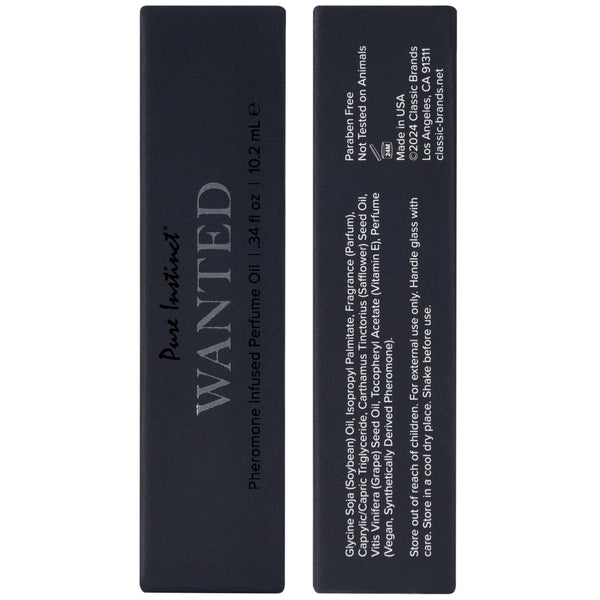 PURE INSTINCT Men's Collection Wanted Pheromone Infused Perfume Oil Roll-On - 10ml