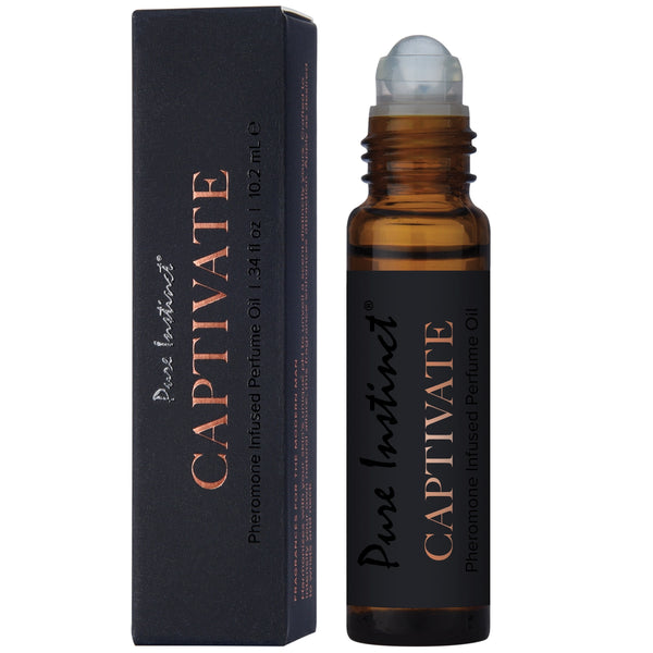 PURE INSTINCT Men's Collection Captivate Pheromone Infused Perfume Oil Roll-On - 10ml