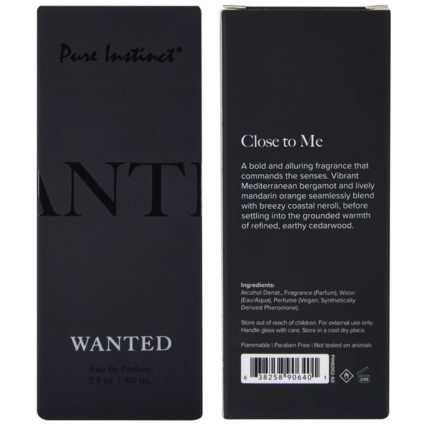 PURE INSTINCT Men's Collection Wanted Pheromone Infused Perfume - 60ml