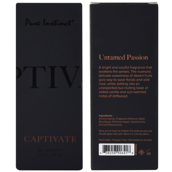 PURE INSTINCT Men's Collection Captivate Pheromone Infused Perfume - 60ml
