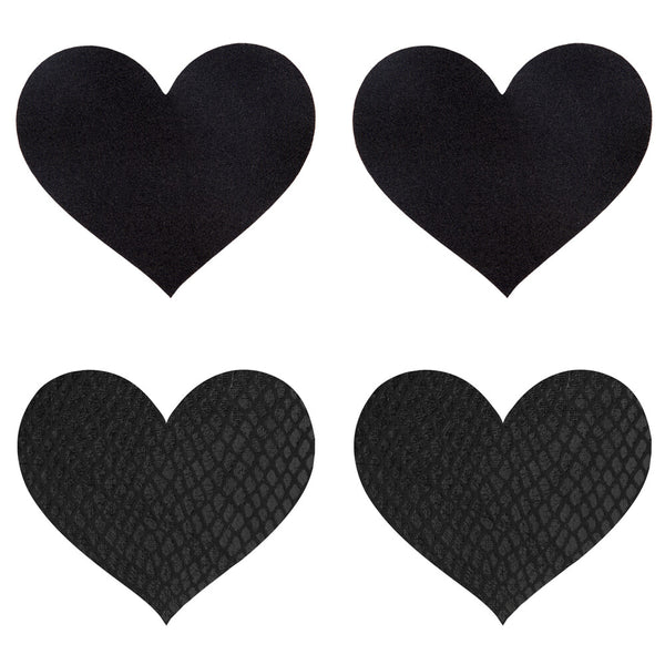 Classic Black Hearts Nipple Pasties