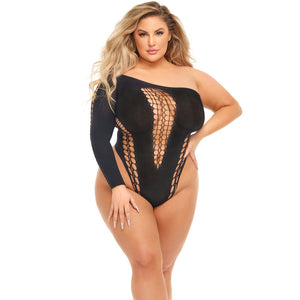 Pink Lipstick Lingerie Plus Size Dollar Sign Bodysuit - Black - Extreme Toyz Singapore - https://extremetoyz.com.sg - Sex Toys and Lingerie Online Store - Bondage Gear / Vibrators / Electrosex Toys / Wireless Remote Control Vibes / Sexy Lingerie and Role Play / BDSM / Dungeon Furnitures / Dildos and Strap Ons &nbsp;/ Anal and Prostate Massagers / Anal Douche and Cleaning Aide / Delay Sprays and Gels / Lubricants and more...