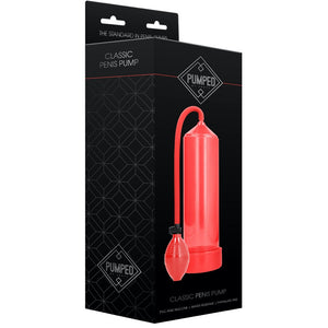 Shots America Pumped Classic Penis Pump - Red - Extreme Toyz Singapore - https://extremetoyz.com.sg - Sex Toys and Lingerie Online Store - Bondage Gear / Vibrators / Electrosex Toys / Wireless Remote Control Vibes / Sexy Lingerie and Role Play / BDSM / Dungeon Furnitures / Dildos and Strap Ons &nbsp;/ Anal and Prostate Massagers / Anal Douche and Cleaning Aide / Delay Sprays and Gels / Lubricants and more...