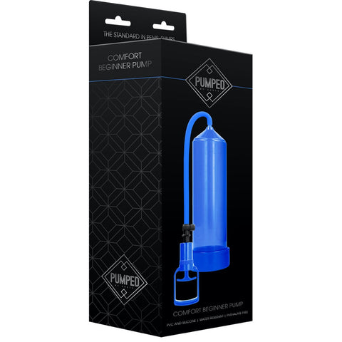 Shots America Pumped Comfort Beginner Pump - Blue - Extreme Toyz Singapore - https://extremetoyz.com.sg - Sex Toys and Lingerie Online Store - Bondage Gear / Vibrators / Electrosex Toys / Wireless Remote Control Vibes / Sexy Lingerie and Role Play / BDSM / Dungeon Furnitures / Dildos and Strap Ons &nbsp;/ Anal and Prostate Massagers / Anal Douche and Cleaning Aide / Delay Sprays and Gels / Lubricants and more...