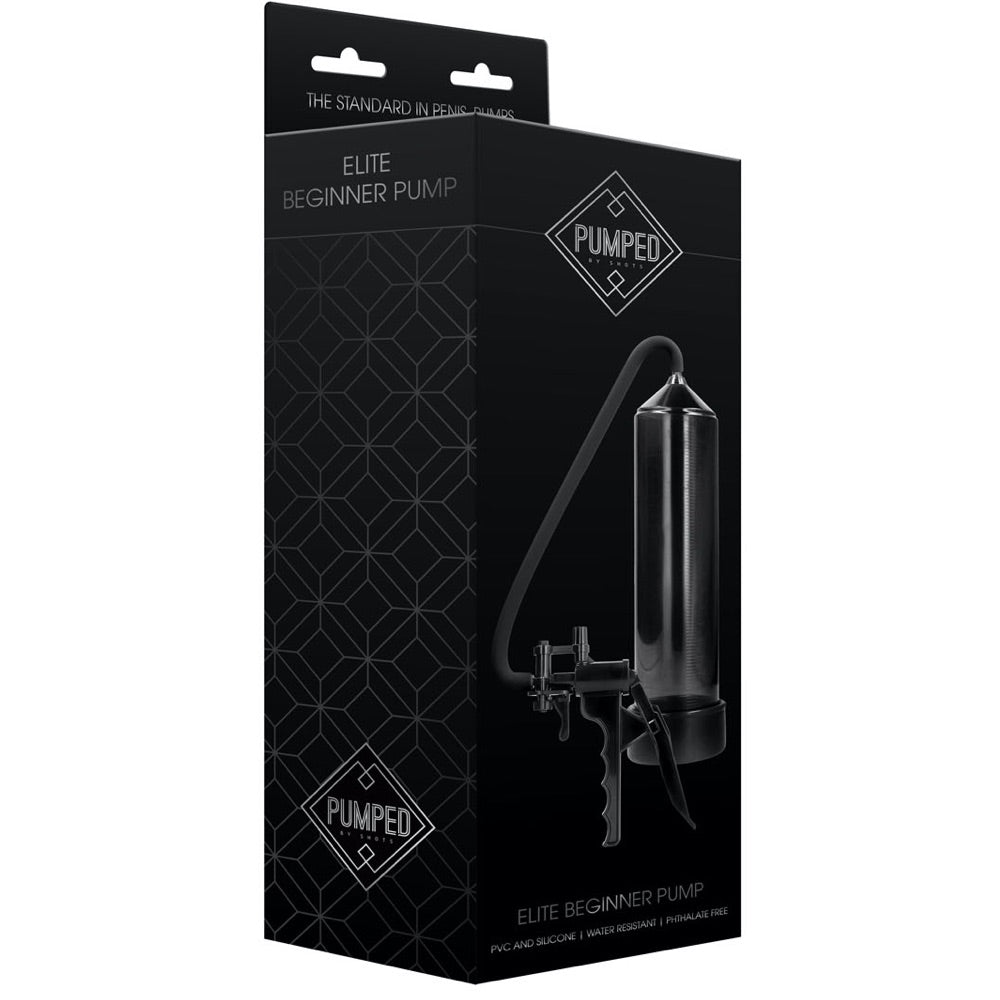 Shots America Pumped Elite Beginner Pump - Black - Extreme Toyz Singapore - https://extremetoyz.com.sg - Sex Toys and Lingerie Online Store - Bondage Gear / Vibrators / Electrosex Toys / Wireless Remote Control Vibes / Sexy Lingerie and Role Play / BDSM / Dungeon Furnitures / Dildos and Strap Ons &nbsp;/ Anal and Prostate Massagers / Anal Douche and Cleaning Aide / Delay Sprays and Gels / Lubricants and more...