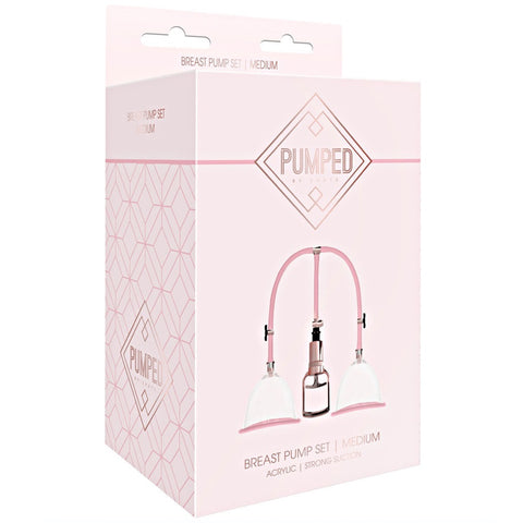 Shots America Pumped Breast Pump Set - Medium - Extreme Toyz Singapore - https://extremetoyz.com.sg - Sex Toys and Lingerie Online Store