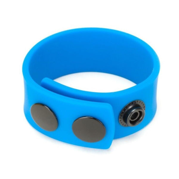 Silicone Adjustable Cock Strap - Blue