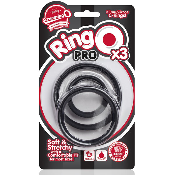 RingO Pro X3 True Silicone Cock Ring Set