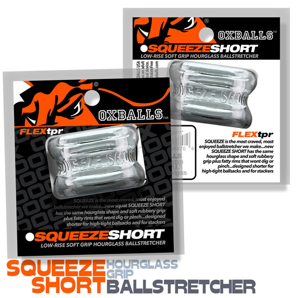 SQUEEZE SHORT flexTPR™ Soft-Grip Ball Stretcher - Clear