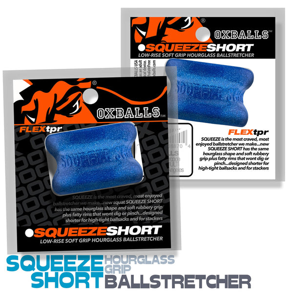 SQUEEZE SHORT flexTPR™ Soft-Grip Ball Stretcher - Blue Fire