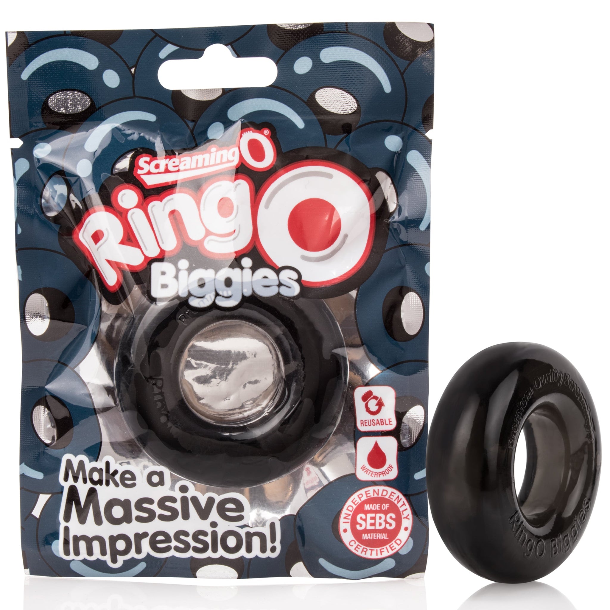 RingO Biggies Cock Ring - Black
