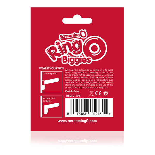 RingO Biggies Cock Ring - Clear