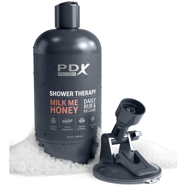 Pipedream Products PDX Plus Shower Therapy Milk Me Honey Handsfree Masturbator - Tan - Extreme Toyz Singapore - https://extremetoyz.com.sg - Sex Toys and Lingerie Online Store - Bondage Gear / Vibrators / Electrosex Toys / Wireless Remote Control Vibes / Sexy Lingerie and Role Play / BDSM / Dungeon Furnitures / Dildos and Strap Ons  / Anal and Prostate Massagers / Anal Douche and Cleaning Aide / Delay Sprays and Gels / Lubricants and more...