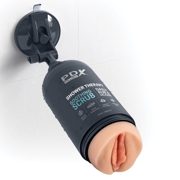 Pipedream Products PDX Plus Shower Therapy Soothing Scrub Handsfree Masturbator - Light - Extreme Toyz Singapore - https://extremetoyz.com.sg - Sex Toys and Lingerie Online Store - Bondage Gear / Vibrators / Electrosex Toys / Wireless Remote Control Vibes / Sexy Lingerie and Role Play / BDSM / Dungeon Furnitures / Dildos and Strap Ons  / Anal and Prostate Massagers / Anal Douche and Cleaning Aide / Delay Sprays and Gels / Lubricants and more...