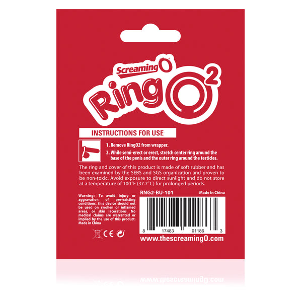 RingO 2 Double Erection Ring - Blue
