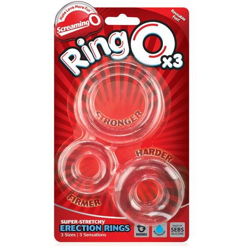 RingO x3 Erection Rings Set - Clear