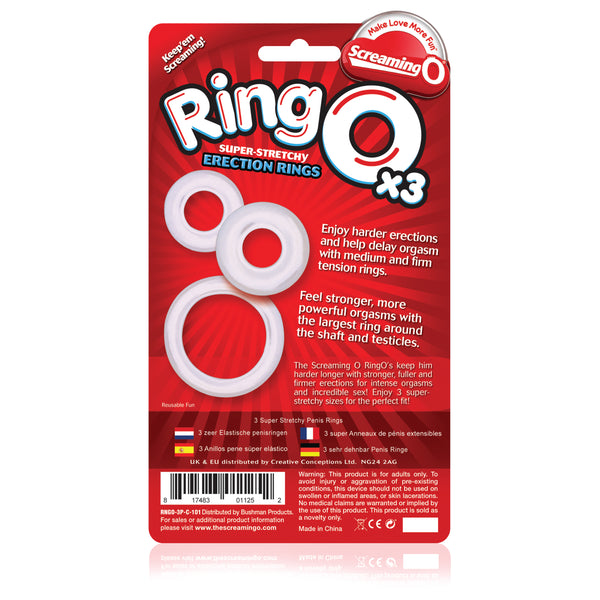 RingO x3 Erection Rings Set - Clear