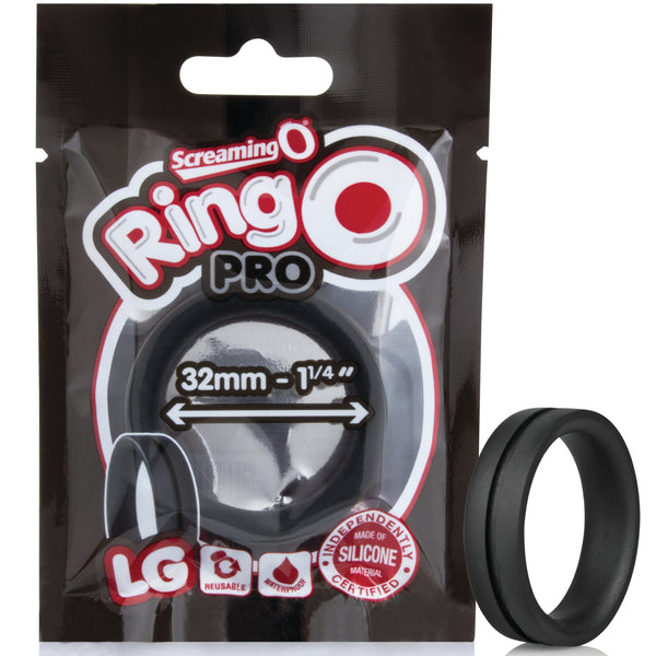 RingO Pro LG Silicone Cock Ring - Black