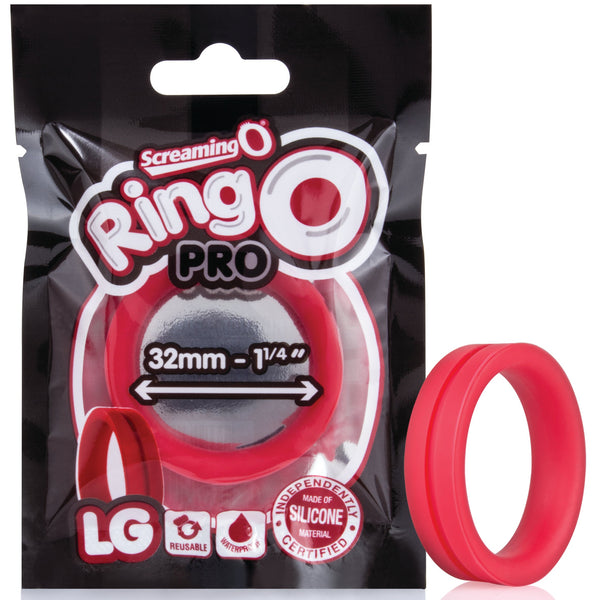 RingO Pro LG Silicone Cock Ring - Red