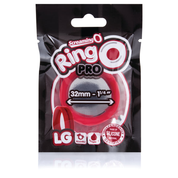 RingO Pro LG Silicone Cock Ring - Red
