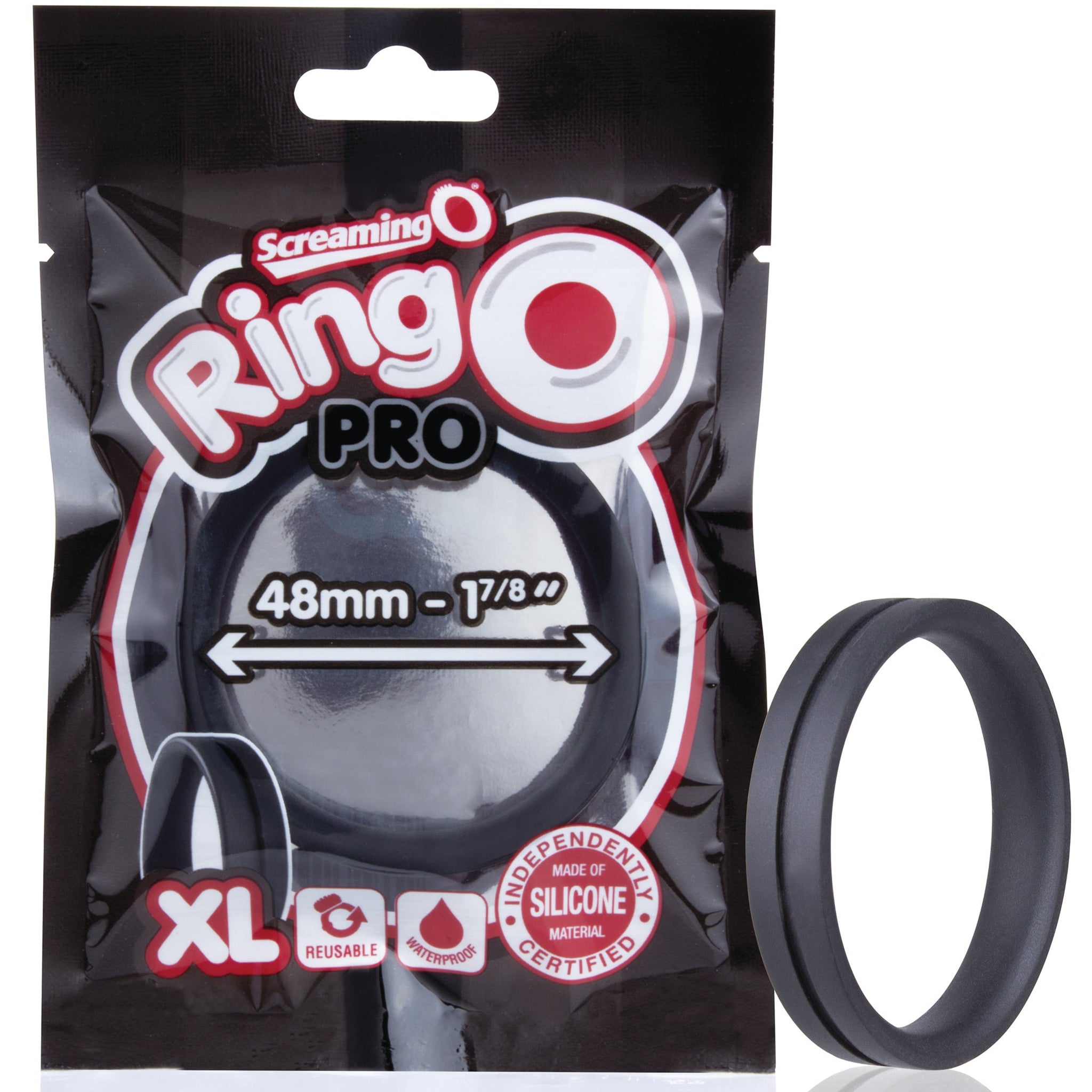 RingO Pro XL Silicone Cock Ring - Black