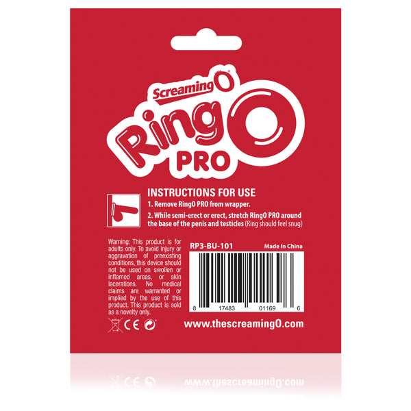 RingO Pro XXL Silicone Cock Ring - Blue