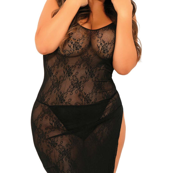 Rene Rofe Take The Heat Lace Gown - Queen Size - Extreme Toyz Singapore - https://extremetoyz.com.sg - Sex Toys and Lingerie Online Store - Bondage Gear / Vibrators / Electrosex Toys / Wireless Remote Control Vibes / Sexy Lingerie and Role Play / BDSM / Dungeon Furnitures / Dildos and Strap Ons &nbsp;/ Anal and Prostate Massagers / Anal Douche and Cleaning Aide / Delay Sprays and Gels / Lubricants and more...