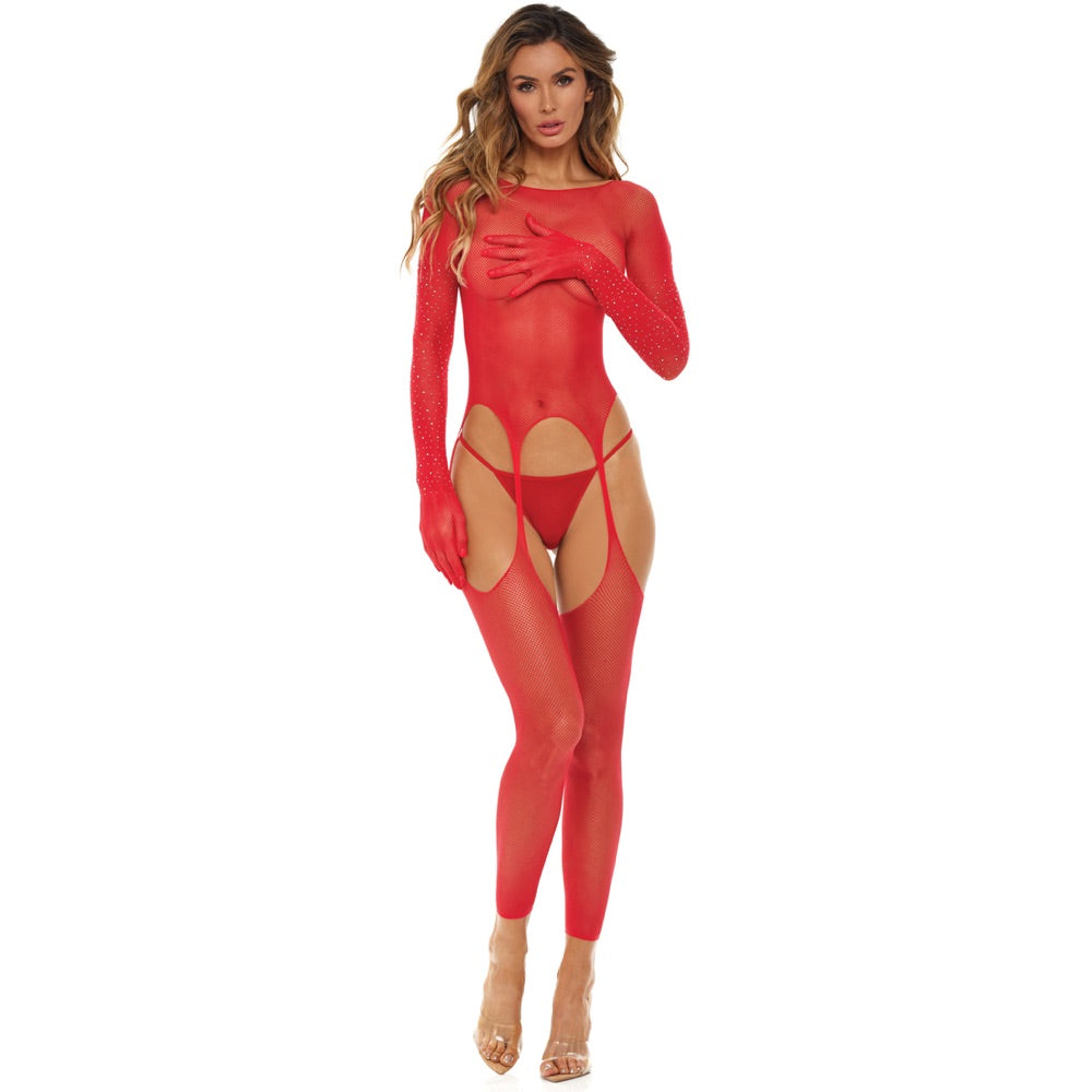 Rene Rofe Bring It Over Bodystocking - Red - Extreme Toyz Singapore - https://extremetoyz.com.sg - Sex Toys and Lingerie Online Store - Bondage Gear / Vibrators / Electrosex Toys / Wireless Remote Control Vibes / Sexy Lingerie and Role Play / BDSM / Dungeon Furnitures / Dildos and Strap Ons &nbsp;/ Anal and Prostate Massagers / Anal Douche and Cleaning Aide / Delay Sprays and Gels / Lubricants and more...