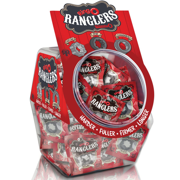 RingO Ranglers Assorted Cock Ring - 36 Count