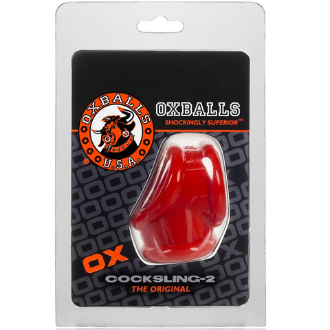 COCKSLING-2 flexTPR™ Cock And Ball Ring - Red