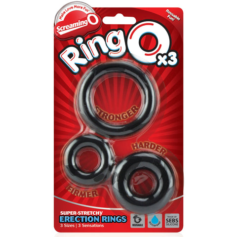 RingO x3 Erection Rings Set - Black