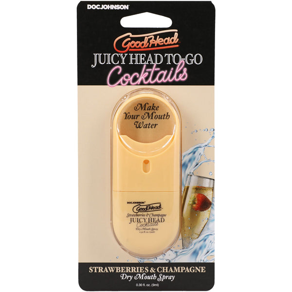 GoodHead Juicy Head Cocktails Dry Mouth Spray To-Go - Strawberries & Champagne