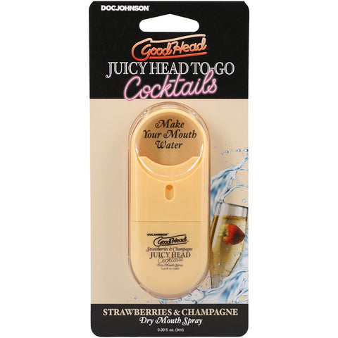GoodHead Juicy Head Cocktails Dry Mouth Spray To-Go - Strawberries & Champagne