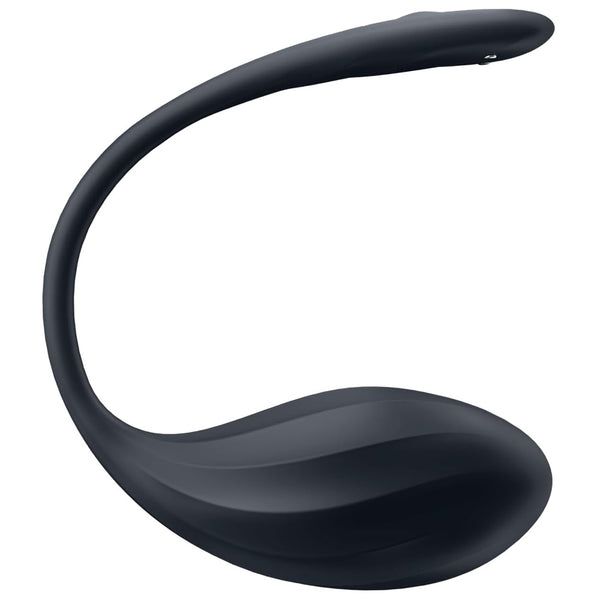 Ribbed Petal Connect App Super Strong Vibration Wearable Vibrator with Remote - Black